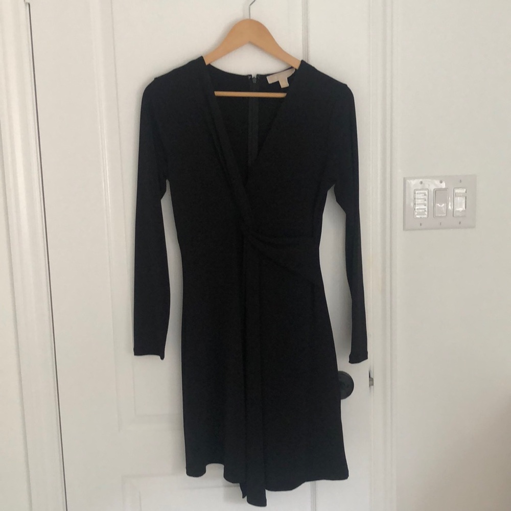 Stunning Micheal Kors little black dress asymmetrical style size 4